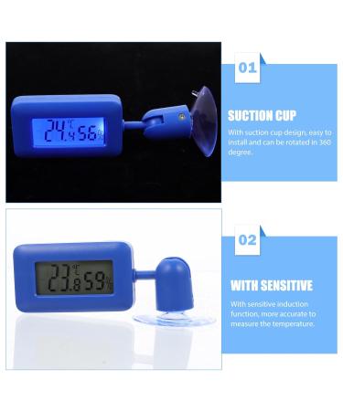 Frcolor Digital Reptile Hygrometer & Thermometer for Bartagame Tanks - Accurate Temperature Monitoring & Display | Sky Blue 10x3x1.5cm - Buy Online on GoSupps.com