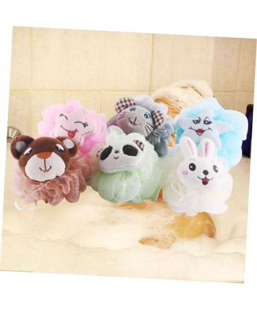 6pcs Slack Pouf Shower Ball - Exfoliating Loofah & Back Scrubber | Premium Bath Sponge Set for Ultimate Skin Care - Buy Online on GoSupps.com