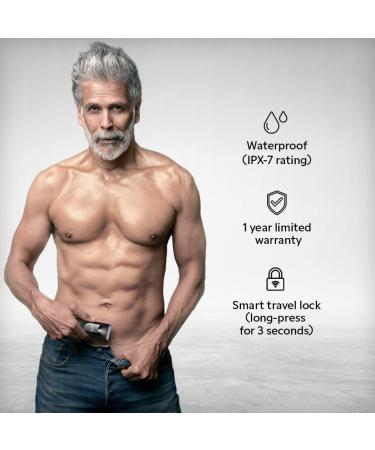 ZLADE Ballistic Pro Full-Body Manscaping Trimmer - Waterproof Ceramic Blades Digital Display - Beard & Body Grooming + 2 Extra Cutter Heads - Perfect for Men - Buy Online on GoSupps.com