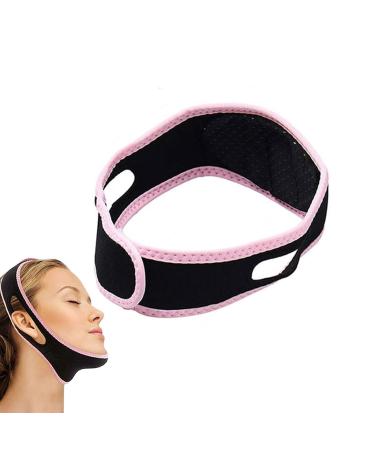 Anti Snoring Chin Strap Adjustable Stop Snoring Chin Straps for CPAP Users Jaw Strap for Sleeping for Men Women (Pink)