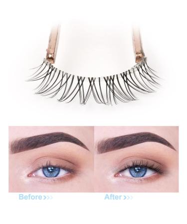 Kiromiro Clear Band Faux Mink Wispy Lashes - Fluffy 8mm Short Natural False Lashes Pack - Buy Online on GoSupps.com