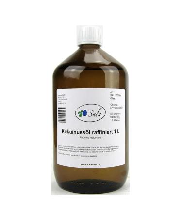 Sala Kukui Nut Oil refined 1000 ml 1 L glass bottle
