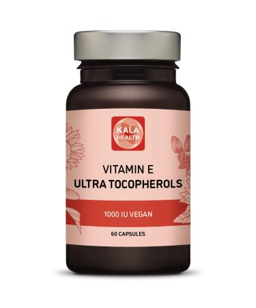 Kala Health Vitamin E 1000IU Ultra Tocopherol 450mg Vitamin E Vegan All 4 Tocopherols - Alpha Tocopherol + Beta Tocopherol+ Gamma Tocopherol+ Delta Tocopherol Unique d Alpha tocopherol Vitamin e - Buy Online on GoSupps.com