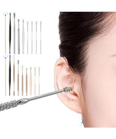 9Pcs Goose Feather Earpick Wax Remover Curette Kit - Wholesale Ear Cleaner Steel Tool - Buy Online on GoSupps.com