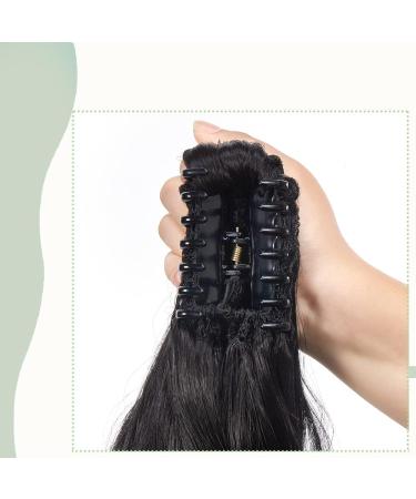 Curly Wavy 18 Inch Synthetic Claw On Ponytail Extension Natural Black - Buy Online on GoSupps.com