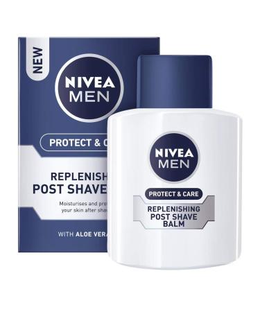 x NIVEA Men After Shave Balsam - Protect & Care - feuchtigkeitsspendende und pflegt die Haut nach der Rasur - 100 ml