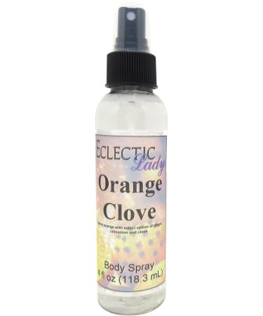Orange Clove Body Spray 4 ounces Body Mist for Women with Clean Light & Gentle Fragrance Long Lasting Perfume with Comforting Scent for Men & Women Cologne with Soft Subtle Aroma For Daily Use 4 Fl Oz (Pack of 1)