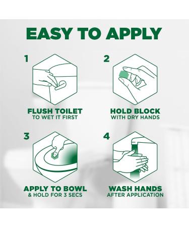 Harpic Hygienic Fresh Sticker Adhesive Toilet Block Green - Pine 4 Packs of 4 stickers. Toilet Freshener No Plastic Applicator. 4 count (Pack of 4) - Buy Online on GoSupps.com