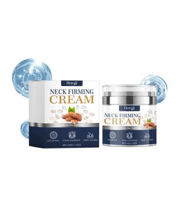 Facial Moisturizer Neck Cream with Collagen Hyaluronic Acid Sweet Almond Oil Tighten and Lift Neck Firming Cream 1.76 Fl Oz