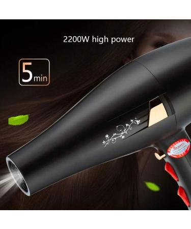 Professional Hair Dryer 2200W AC Motor Negative Ionic Technology Blow Dryer with 3 Heat & 2 Speed Setting and Cool Shot Button Nozzle Included Fast Drying Salon Hairdryer for Men and Women lightblue Pink - Buy Online on GoSupps.com