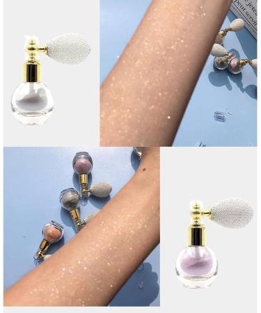 Set of 4 Glitter Spray Powder Fragrance Portable Highlighting Spray Gloss Powder Spray Shimmering Spray Powder Glitter Eyeshadow Pressed Powder for Face Body Cosmetic Supplies Silver - Buy Online on GoSupps.com