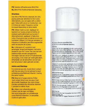 Clear Skin Days 4% BHA & 4% PHA Pore Refining Solution - Liquid Exfoliant Serum for Reduced Pore Appearance Breakout Prevention & Blackhead Control - Acid Combination Treatment - 50ml - Buy Online on GoSupps.com