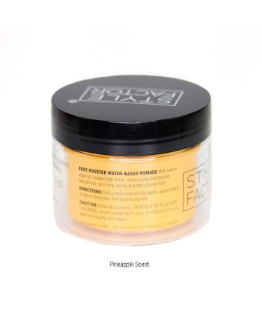 EDGE BOOSTER Strong Hold Pomade - Pineapple 3.38oz | Super Shine & Moisture | Water-Based Formula for Style Factors - Buy Online on GoSupps.com