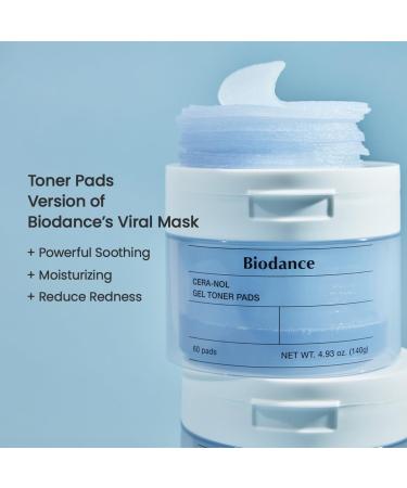 Biodance Cera-nol Gel Toner Pads Soin hydratant apaisant avec acide hyaluronique et c ramides pour peaux sensibles - Buy Online on GoSupps.com