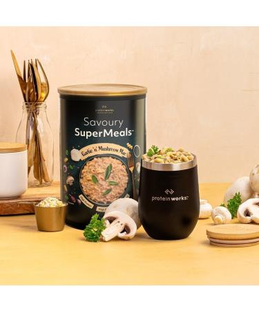 The Protein Works Savoury SuperMeals Vegan & High Protein Garlic 'n' Mushroom Mac 900g - 10 Meals - Buy Online on GoSupps.com