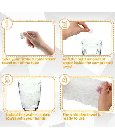 120 Compressed Towel Tablets - Mini Disposable Towels for Travel Sports & More | DtyGuixe - Buy Online on GoSupps.com