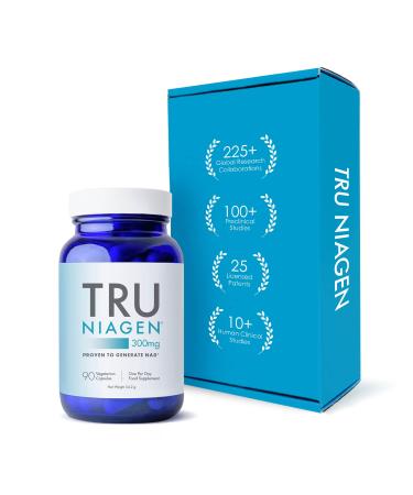 TRU NIAGEN Niacin as Nicotinamide Riboside NAD+ Supplement for Reduction of Tiredness & Fatigue Patented Formula NR - 1X 90 Count - 300mg 90 Count (Pack of 1)