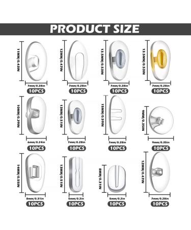 Wwyssz Glasses Repair Set - 12 Styles 60 Silicone Nose Pads 80 Screws & Tweezers for Eyeglasses & Sunglasses - Buy Online on GoSupps.com