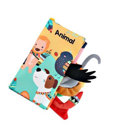 Bestonzon 2 pieces fabric book crinkle baby books toys puzzle toys children's books book toddler montessori toy puzzle books book toys learning books animal booking