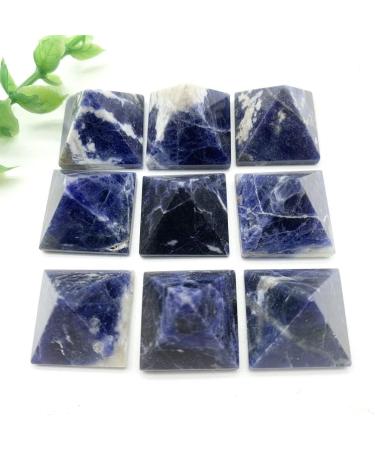 Crystal Rough Natural Crystals and Stones 20-30mm Natural Blue Sodalite Quartz Crystal Pyramid Reiki Tower Home Ornaments Decoration Stones for Decoration ERTEYIN - Buy Online on GoSupps.com