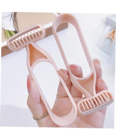 Angoily 6 StK Armpit Knives & Bikini Trimmer for Women | Facial Razor & Eyebrow Scraper | Pink Resin Beauty Tools - Buy Online on GoSupps.com