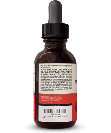 LiveWell Vegan Vitamin B12 5000 mcg Liquid Drops - Energy, Mood & Memory Support - Immune System Boost - 60 Servings - Buy Online on GoSupps.com