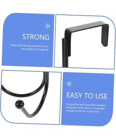 PLAFOPE 4 Pcs Hangers Black Coat Rack Towel Hook Hats Robes Mounted Clothing Rack Hanger Hook Door Hook Iron - Buy Online on GoSupps.com