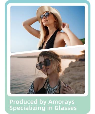 Amorays Bifocal Sunglasses for Women - Oversize Vintage UV400 Anti Blue Light 2 Pack (Black & Blue) - Buy Online on GoSupps.com