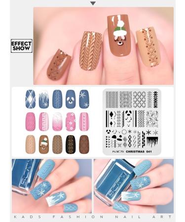 KADS 5Pcs Christmas Nail Stamping Plate - DIY Manicure Tool with Santa, Snowflake, Elk Designs - Buy Online on GoSupps.com