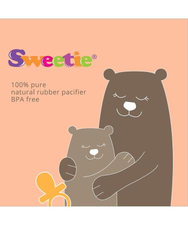 SWEETIE Natural Rubber Pacifier - Rounded Light Pink Medium (6-12 Months) - Buy Online on GoSupps.com