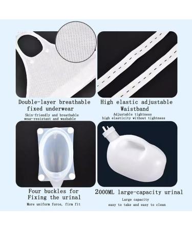 Male ICEMOB Self-Priming Urinal 2000Ml Male Urinal Bottles with Spill Proof Adjustable Urine Collector Wearable Urinal Bag for Home Camping Travel Breathable - Buy Online on GoSupps.com