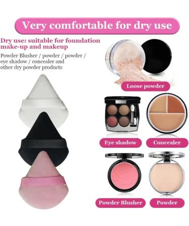 6 Pack Velvet Powder Puffs For Perfect Makeup Finish Soft And Lightweight Makeup Sponge Powder Puffs Triangle (Color : 6 pink) - Buy Online on GoSupps.com