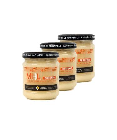 Set of 3 Spring Honey – Monts du Lyonnais – Rhône Alpes – Le Rucher de Macameli – Pot 250 g