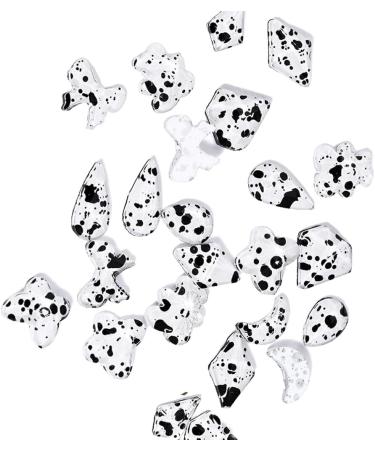 dijiusidy 50 Pieces Glass Crystal Set Eye-catching Personalized Nail Art Rhinestones DIY Handcraft Manicure Accessories for Card Making White Black - Buy Online on GoSupps.com