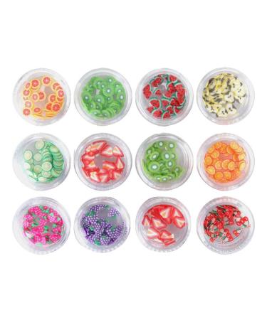 12 Boxes 3D Fruit Slices Nail Art Decorations - Vibrant Accessories for Creative Nail Design - Buy Online on GoSupps.com