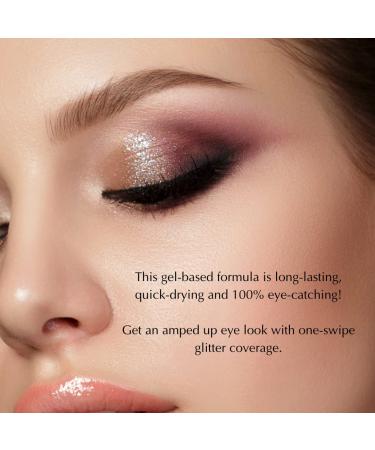 Long Lasting Liquid Eye Shadow - Allergen Free Vegan Metallic Silver 3 mL | Dr. Liia - Buy Online on GoSupps.com