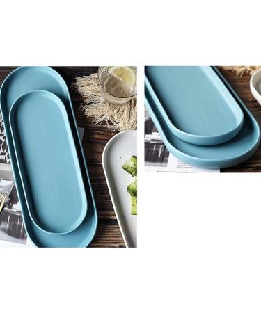 Plates Ceramic Matte Plates Oval Disc Irregular Disc Salad Plates for Fruit Cheese Dessert Lunch and More Household Tableware Snack Plate (Color : Blue Size : 30cm) - Buy Online on GoSupps.com