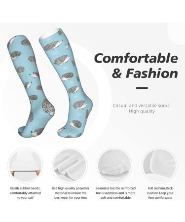 Cute Hedgehog Compression Socks for Men & Women | 15-20 mmHg Support for Running & Cycling - Buy Online on GoSupps.com