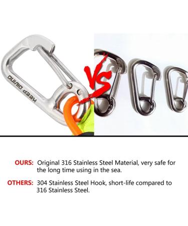 VGEBY Stainless Steel Diving Reef Hook Double with Spiral Coil Lanyard - Buy Online on GoSupps.com