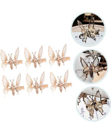 FRCOLOR butterfly headdress small butterfly clips Butterflies hair accessories Butterflies claw clips girls hollow hair gold clips Hair Pin metal snaps Hairpin princess clip flash alloy 3d - Buy Online on GoSupps.com