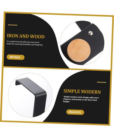 LABRIMP Cloth Hooks Door Hook Towel Hangers Backpack Hook Door Towel Hook Cloth Iron Door Back Hanger Home Page Wall 50X8cm Black - Buy Online on GoSupps.com