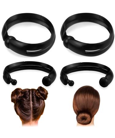 QMSILR 2 set of 4 Bun Hair Braiding Tool, Magic Hair Sticks Holder, Bun Shapers Ponytail Maker, Tail Kit Braid Accessories for Hair Styling, DIY Hair Tools for Women Girls Hairdresser Kits