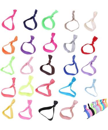 Ailan Hair Ring High Elasticity Stretchy Simple Style Knotted Adjustable Ponytail Holder Colorful Scrunchies Accessories Dark Pink - Buy Online on GoSupps.com
