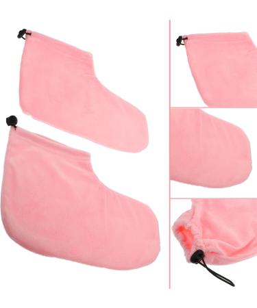 FRCOLOR 2 Pairs Wax Warm Foot Cover Wax Bath Mittens Paraffin Bath Booties Paraffin Bath Socks Wax Foot Bag Wax Socks Paraffin Wax Foot Hand Softening Gloves Care Heating Bag Plush - Buy Online on GoSupps.com