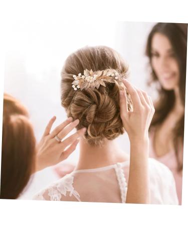 FRCOLOR hair accessories Rhinestone barrette clips Insert Comb bridal hair clip side crystal bobby crystal bridal hair bridal hair comb side Wedding Hair Comb alloy bride Metal decorate - Buy Online on GoSupps.com