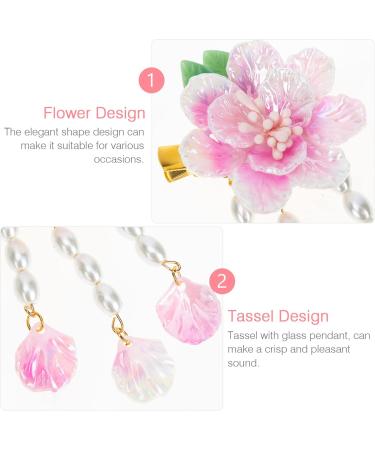 1 Pair Hairpin Pearl Hair Barrettes Asian Hair Womens Hair Clips Girl Flower Hair Accessories Vintage Flower Hair Clip Bridal Hair Barrettes Wedding Hair Alloy Miss Tassel Walk - Buy Online on GoSupps.com