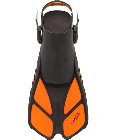 Cressi Adult Short Adjustable Swim Fins | UltraResistant Buckles | Ideal for Travel | Bonete | Designed in Italy | L/XL | US Man 9-13 | US Lady 10-14 | EU 42-47 | Black/Orange - Buy Online on GoSupps.com