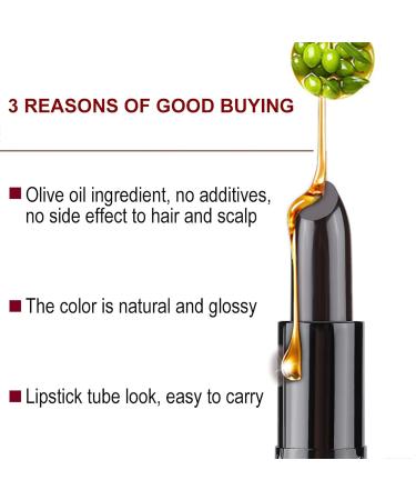 Premium Temporary Hair Color - Dark Brown Hair Dye Professional Hair Chalk & Lipstick for Instant Color - Buy Online on GoSupps.com