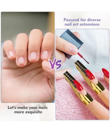 Skytowards 1000 ST Self-Adhesive Nail Forms - Gold Nail Extension Template for Perfect Fingernail Shape & Nail Art Stencil - Buy Online on GoSupps.com