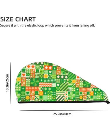 St. Patrick's Day Microfiber Hair Towel - Soft & Super Absorbent Coral Velvet Wrap for Long Curly Thick Hair - Buy Online on GoSupps.com